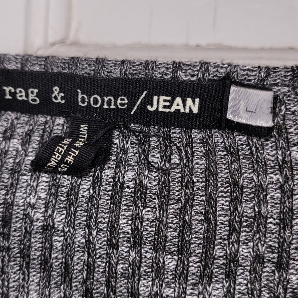 rag & bone rib knit open back sweater sz L/G